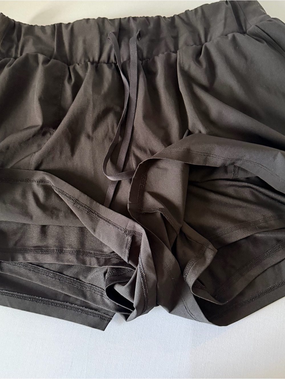 Lane Bryant Black Athletic Drawstring Shorts lined - Picture 3 of 7